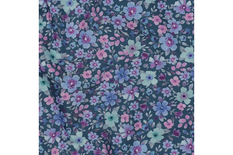 Cotton fabric with a small floral pattern