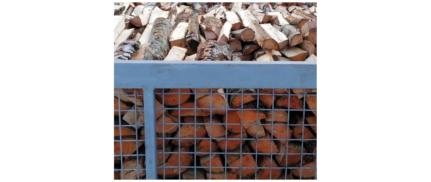Stacked firewood in Cēsis