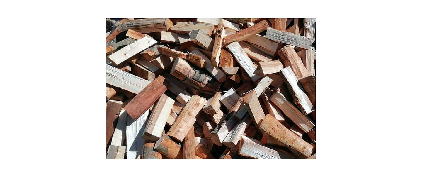 Broken firewood in Cesis