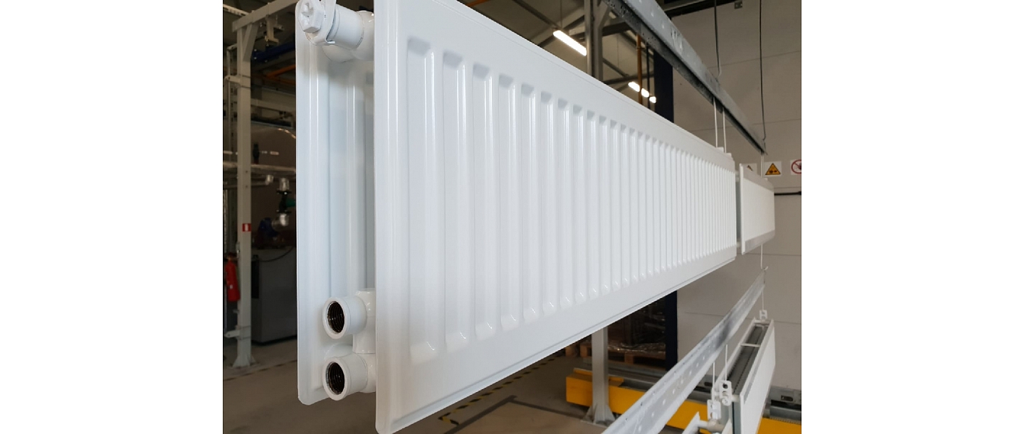 Powder coating radiators