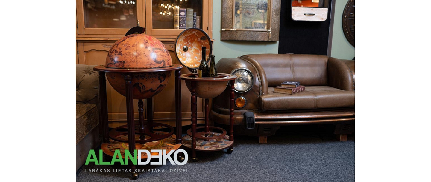 ALANDEKO bar globes bar accessories storage leather sofa