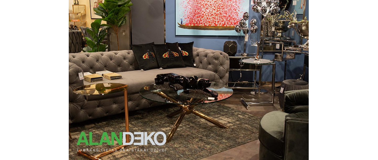 ALANDEKO decorative figures, original interior items, tables for the living room, sofa, embroidered pillows