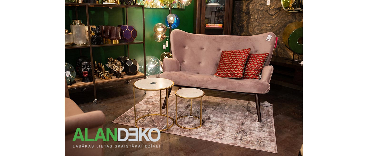 ALANDEKO double lounge chair marble tables furniture