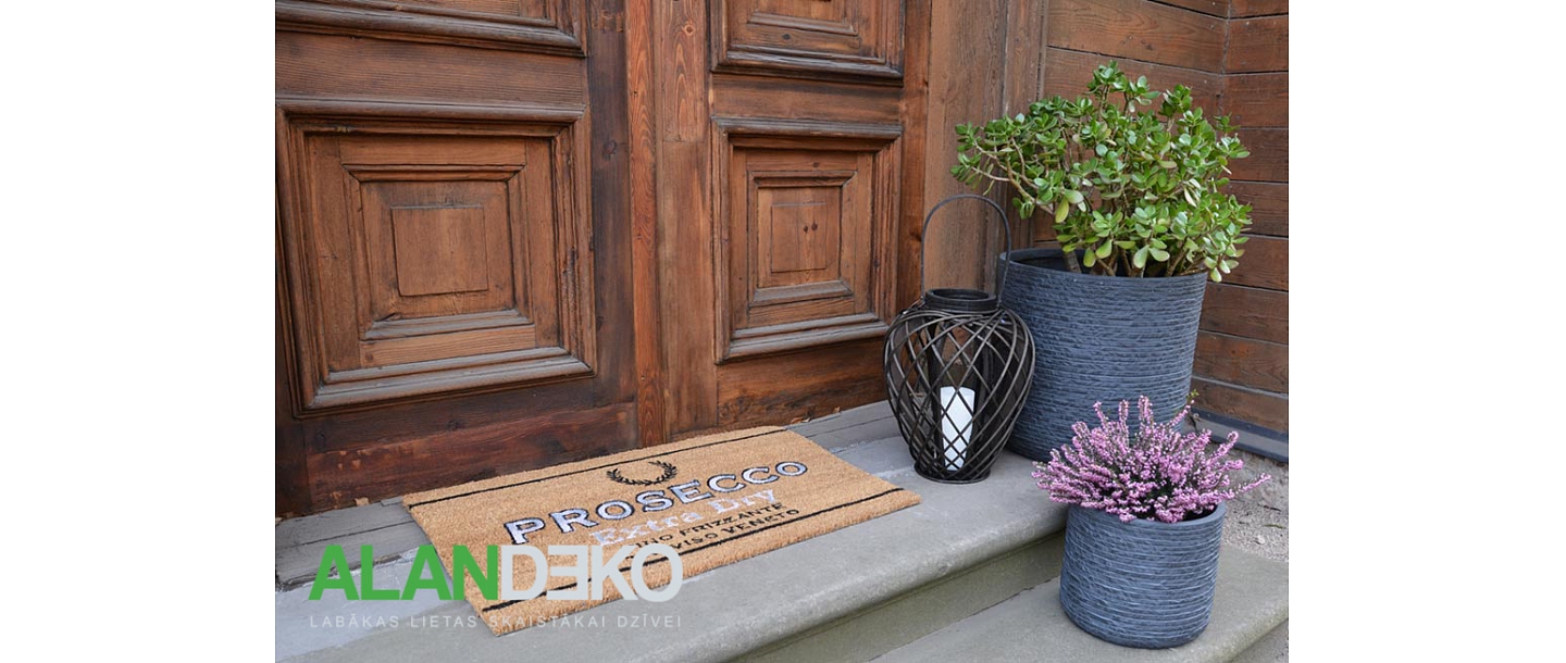 ALANDEKO lanterns garden candlesticks garden flower pots entrance mat