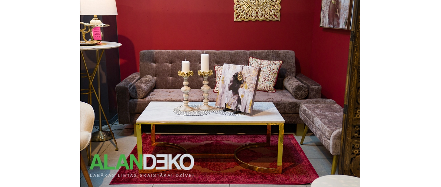 Мраморная мебель ALANDEKO, подсвечники, раскладные диваны