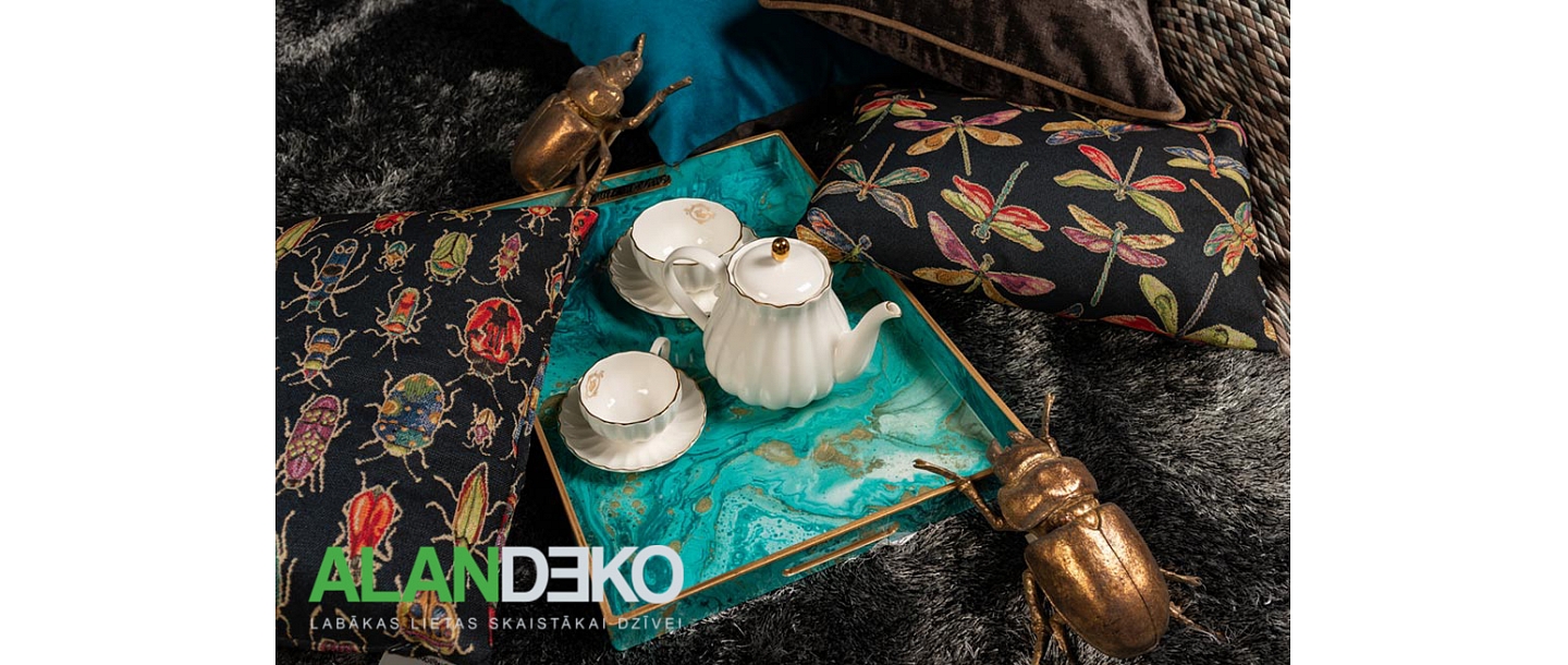 ALANDEKO original interior decor marble design trays