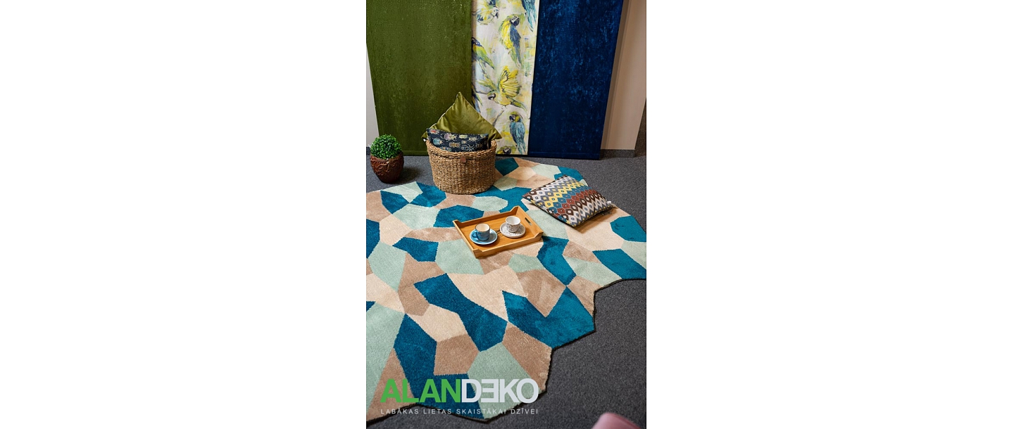 ALANDEKO оригинальный ковер, деревянный поднос, плетеная корзина, чашки для кофе и чая