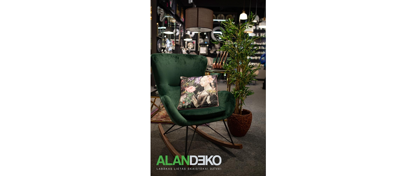 ALANDEKO rocking chair furniture for the living room velvet chair pillowcases