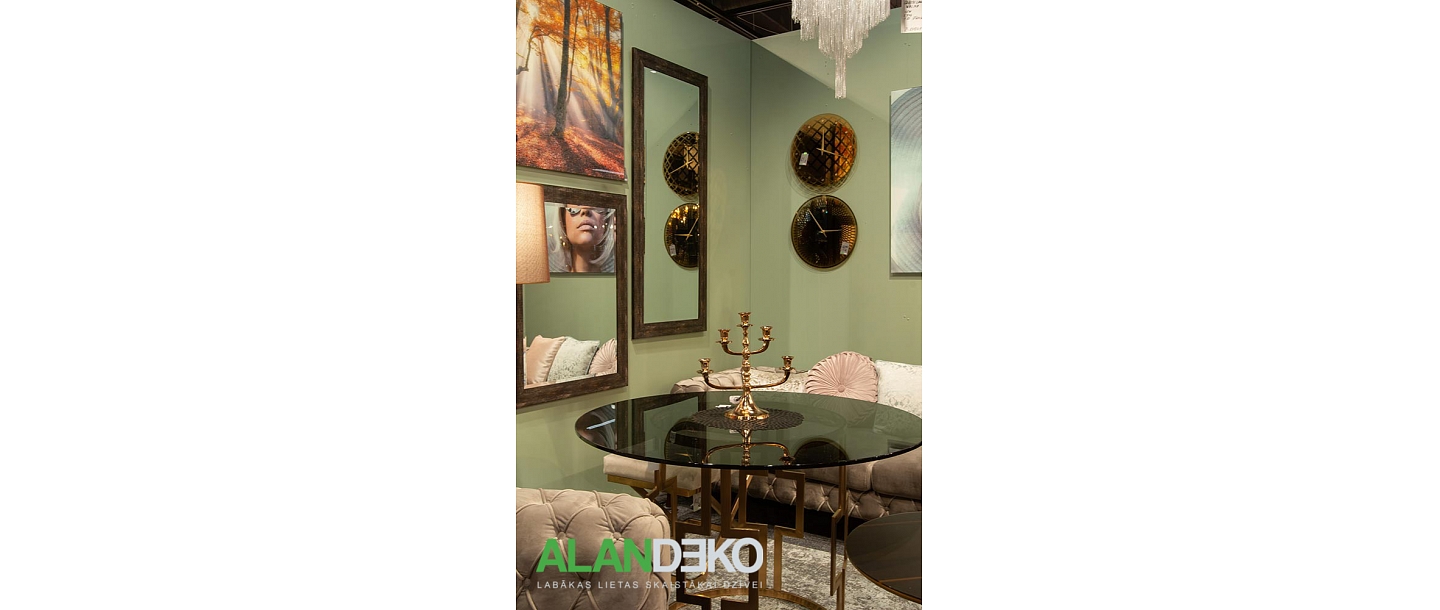 ALANDEKO sparrow candlestick glass table wall mirror glass paintings wall clocks