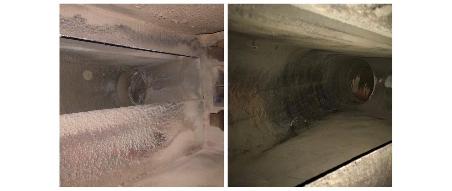 Cleaning of industrial ventilation for production premises