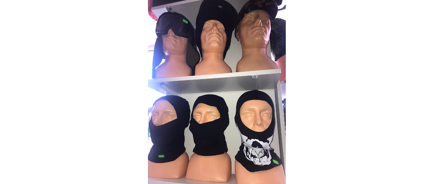 masks and hats