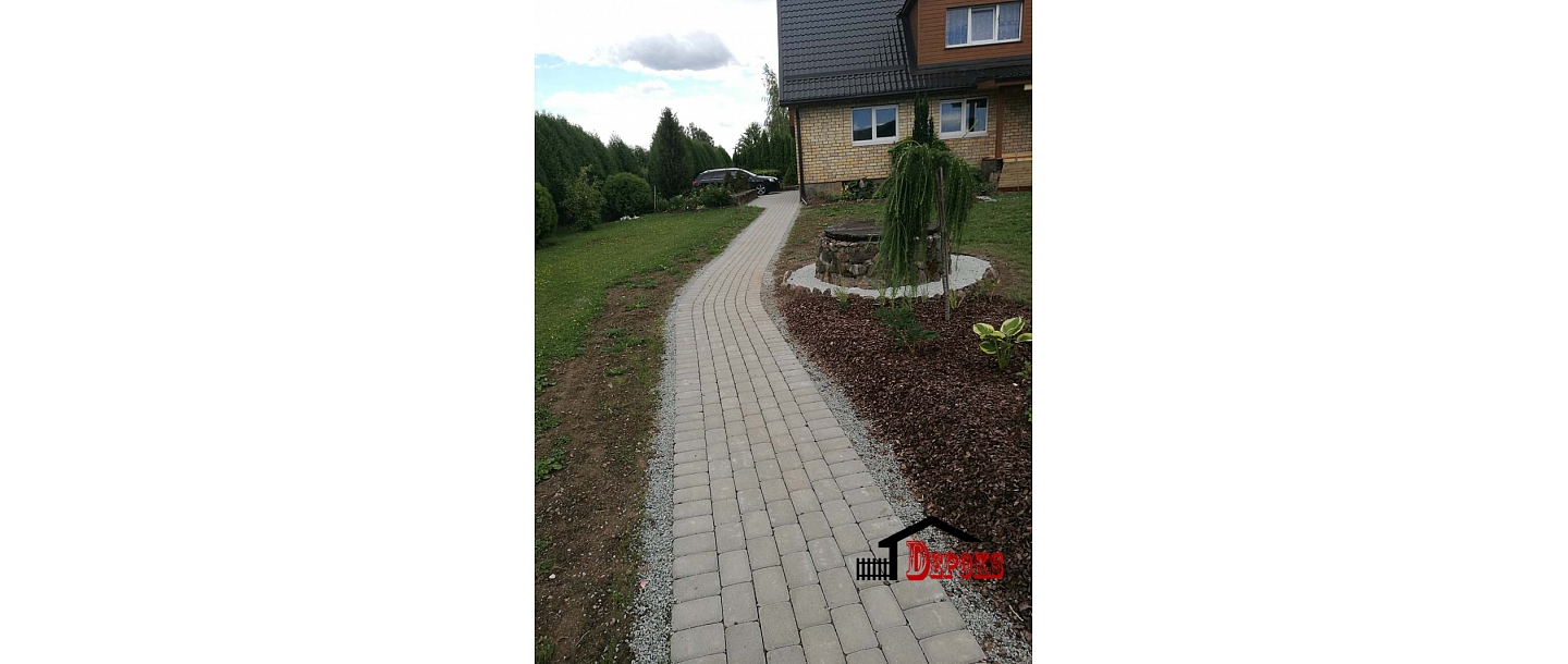 Работы по укладке брусчатки