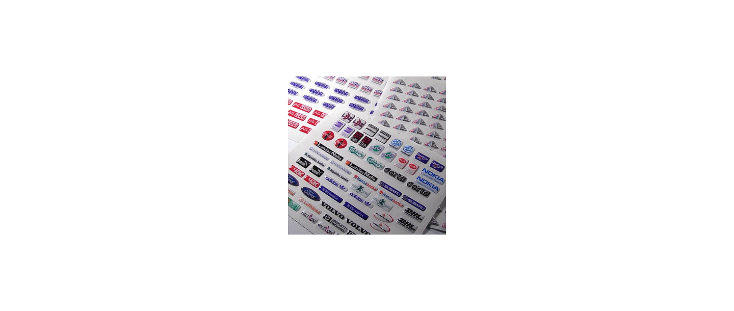 Doming uzlex stickers for clothes, cars, car emblems