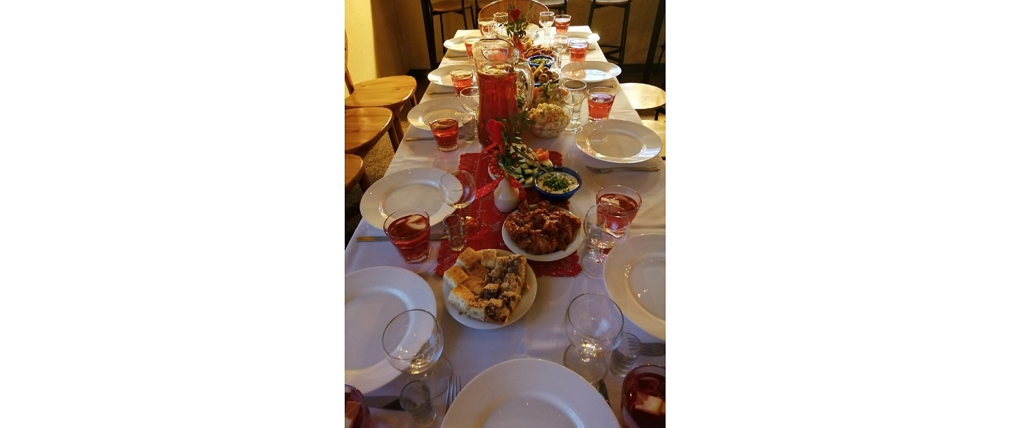 Table laying for festivities