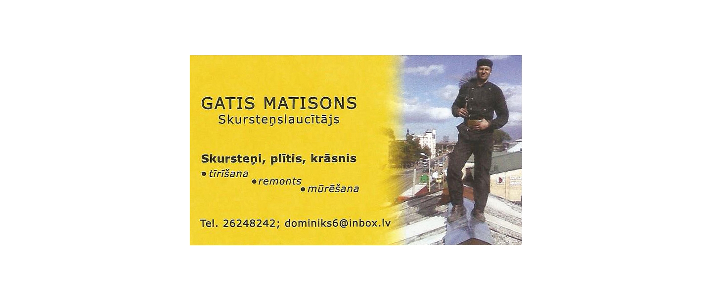 Chimney sweeper Gatis Mathison