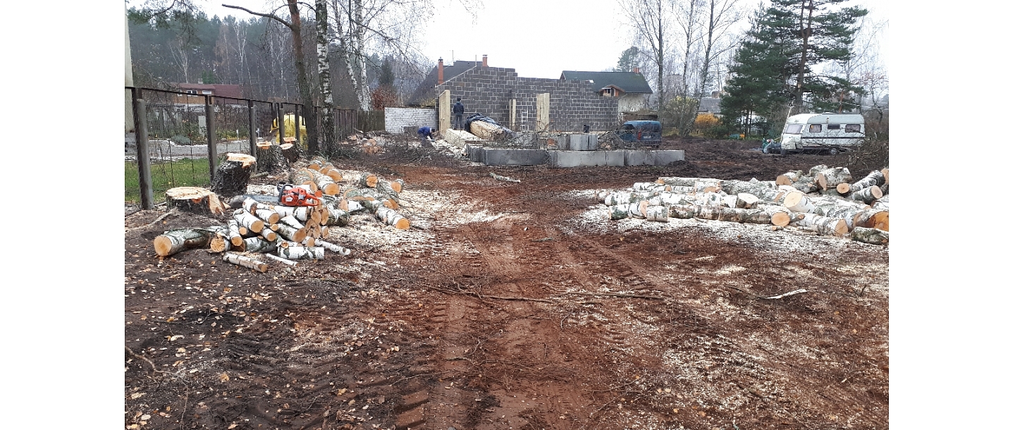 Logging and forestry. Territory cleanup, tree sawing, grass cutting and mulching, wood chipping