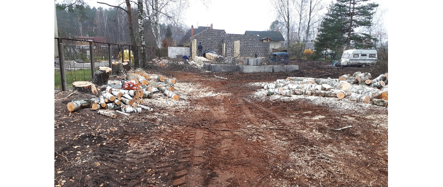 Mežizstrāde un mežkopība. Teritoriju sakopšana, koku izzāģēšana, zāles pļaušana un mulčēšana, zaru šķeldošana