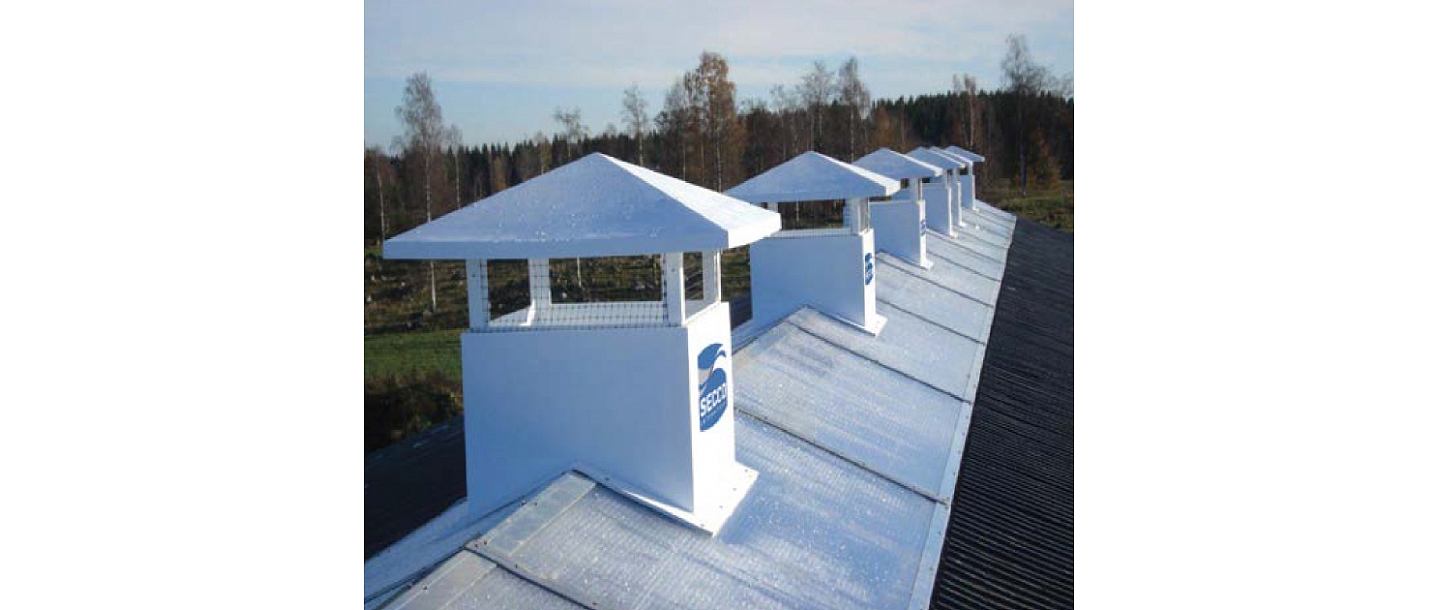 Kanādas kompānijas SECCO ventilācijas skursteņu tirdzniecība un montāža