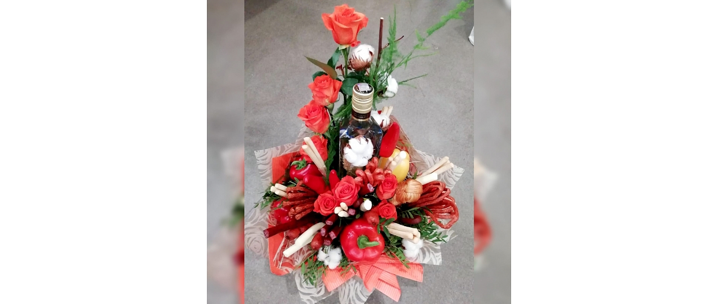 Flower bouquets in Kuldiga
