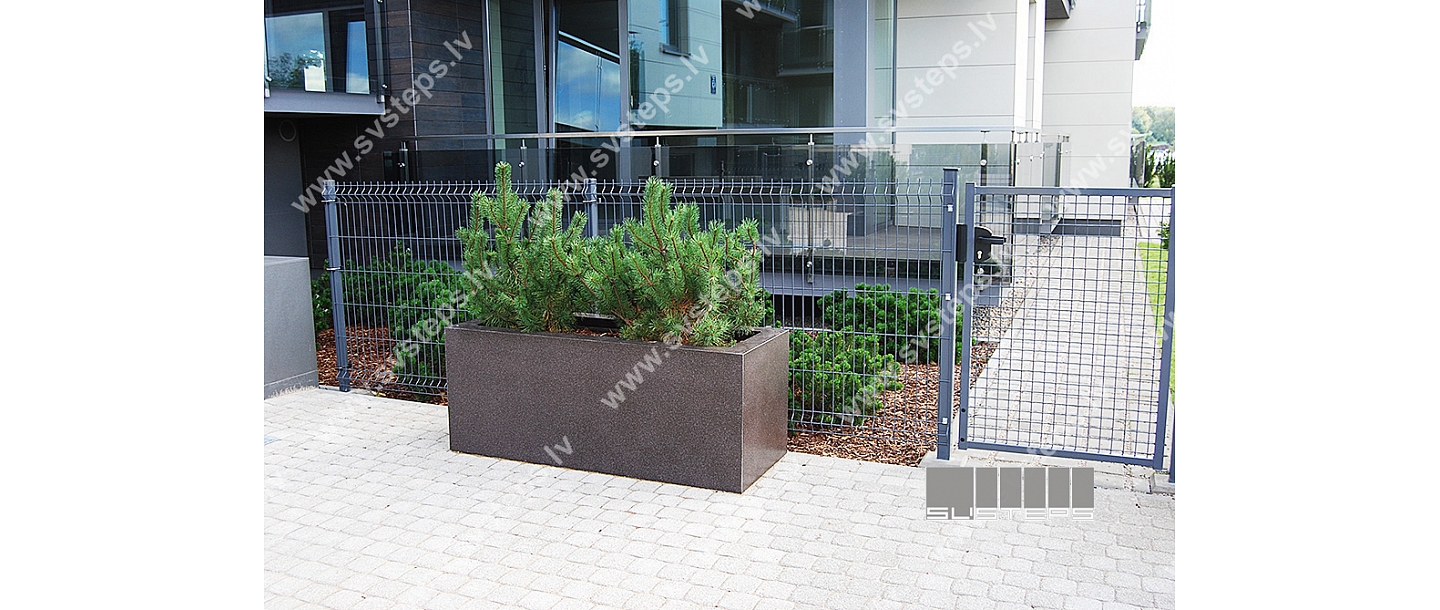 Industrial panel and mesh fences