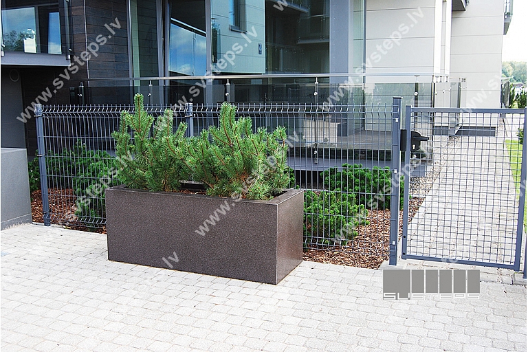 Industrial panel and mesh fences