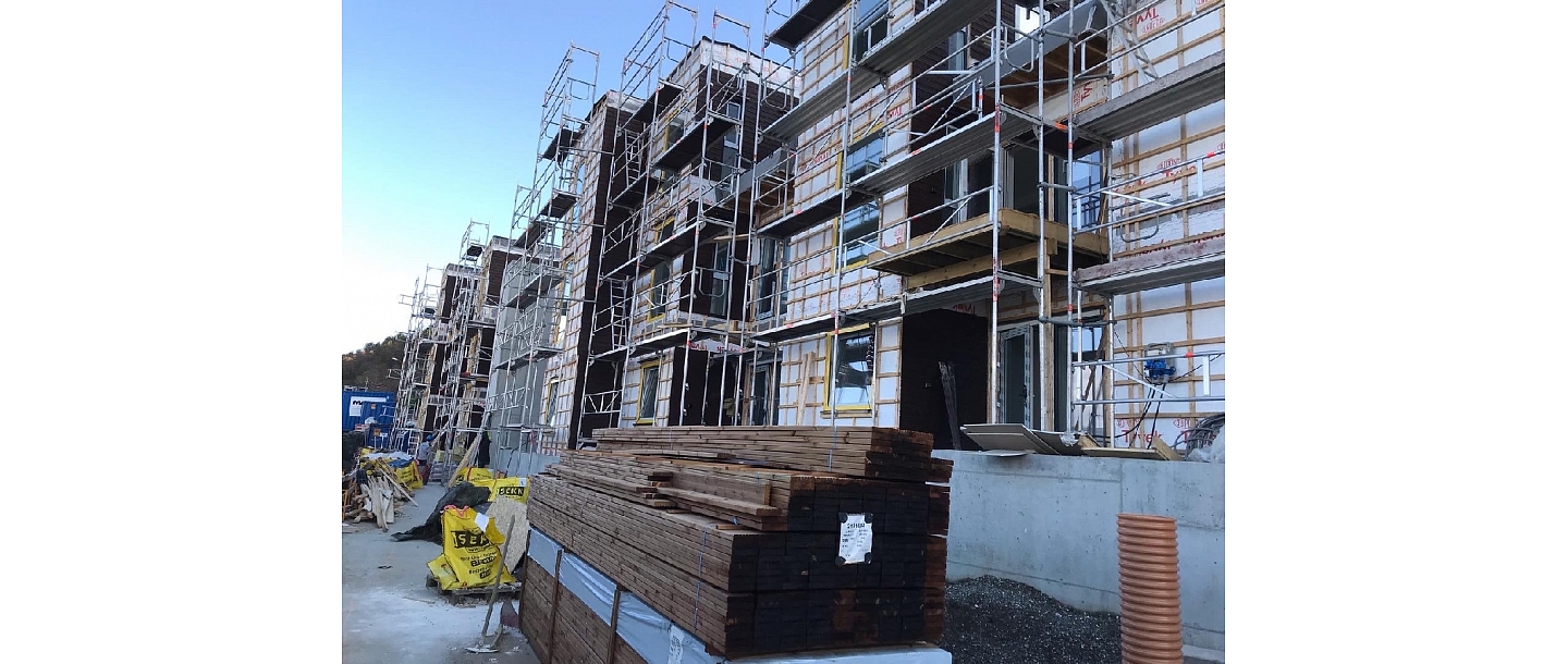 Facade works for a row house