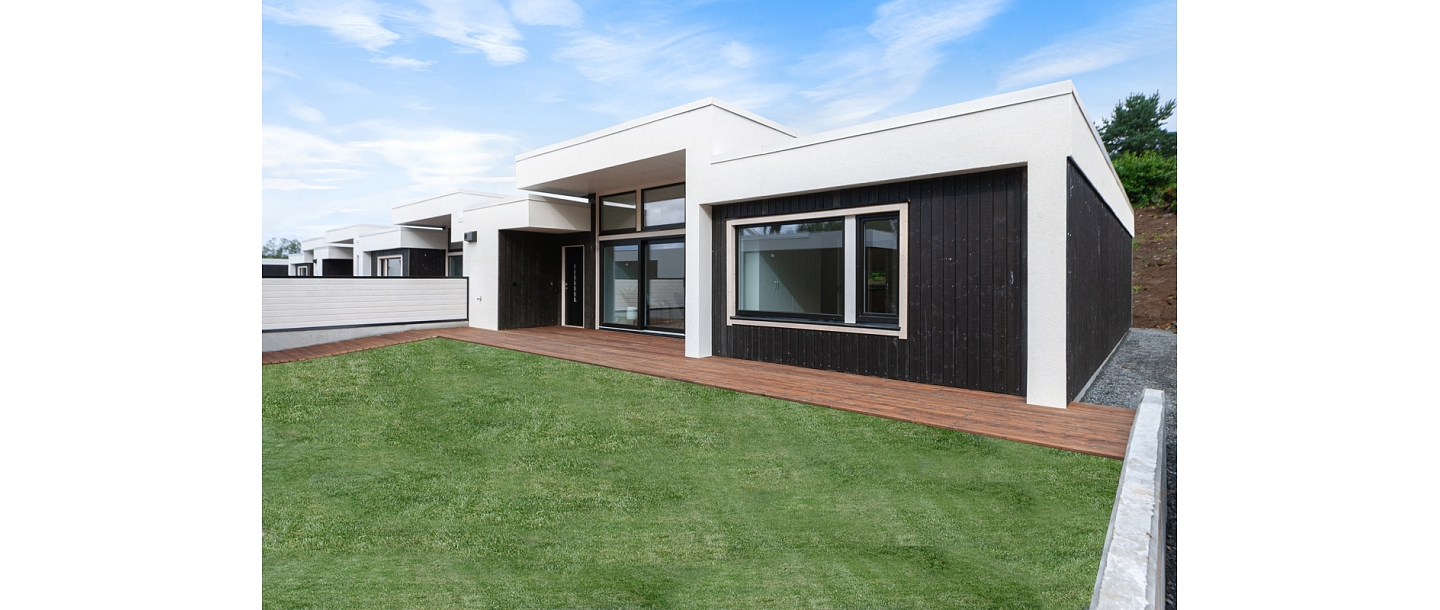 Row house facade decorative plaster