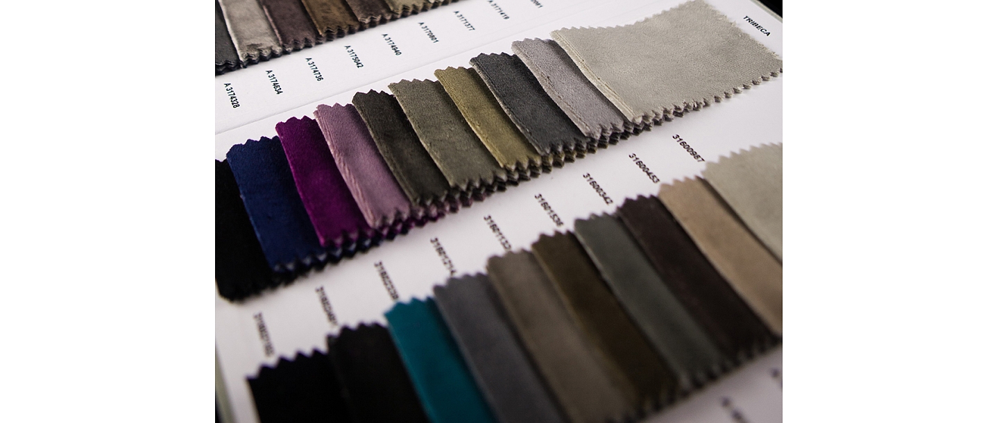 Samples of fabric materials