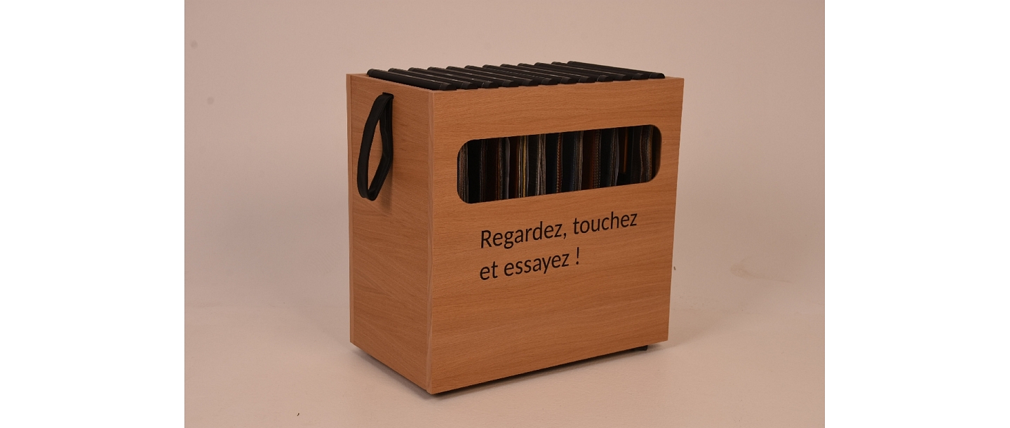 Movable furniture for fabric samples