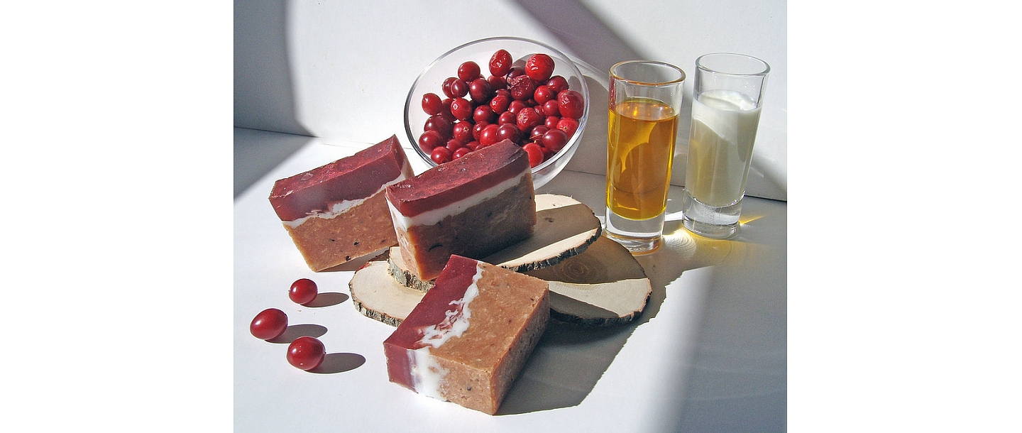 Cranberry goat milk soap