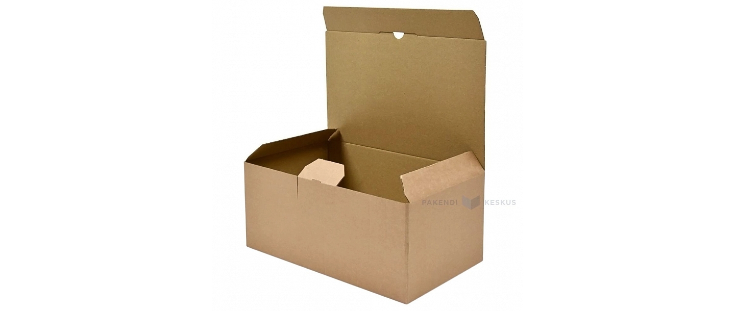 Corrugated cardboard box with lid