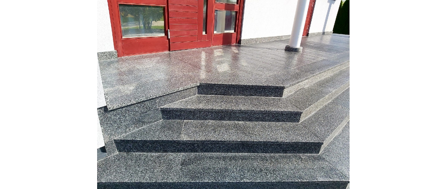 Granite steps and areas