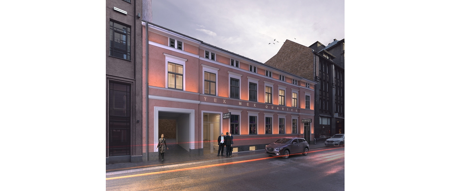 CONVERSION OF AN OFFICE BUILDING INTO A HOTEL. Riga, 59 Dzirnava Street. Project 2019 2020