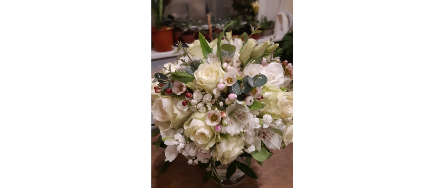 Floristry, flower arrangements. Flower shop in Baldone Meldra