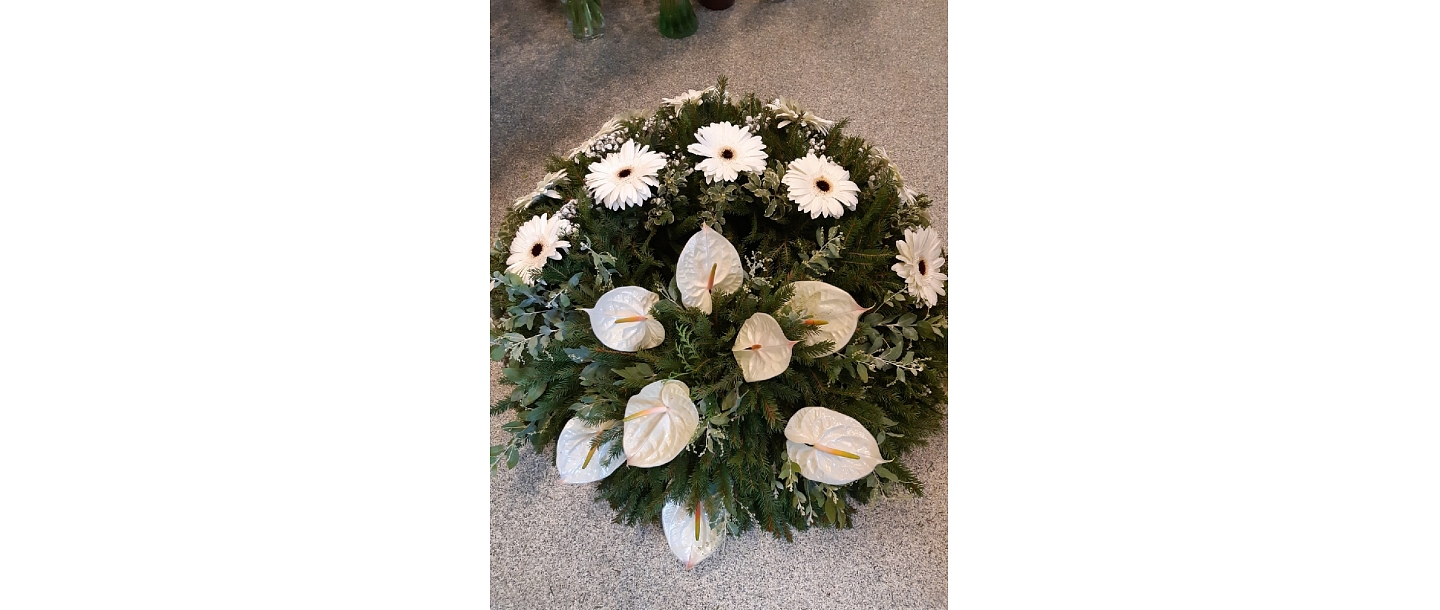 Wreaths. Flower shop in Baldone Meldra.