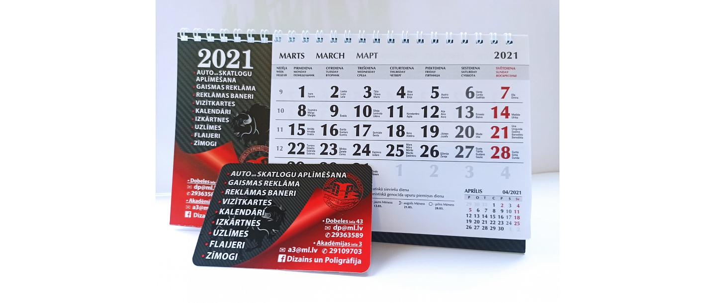 Desk and pocket calendars