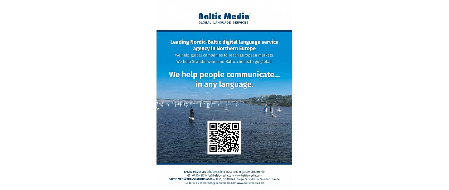 Online ISO certified translation agency Baltic Media®| When speed and quality are important to you. In Latvia and worldwide.