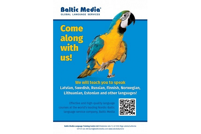 Baltic Media - ISO sertificēts valodu apmācību uzņēmums ar 30 gadu pieredzi