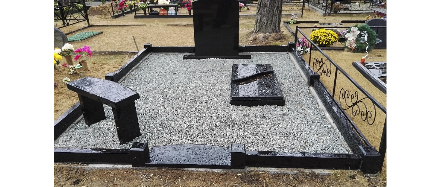 Tombstones, curbs, fences