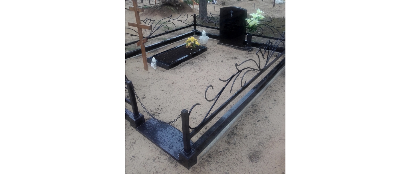 Tombstones, curbs, fences