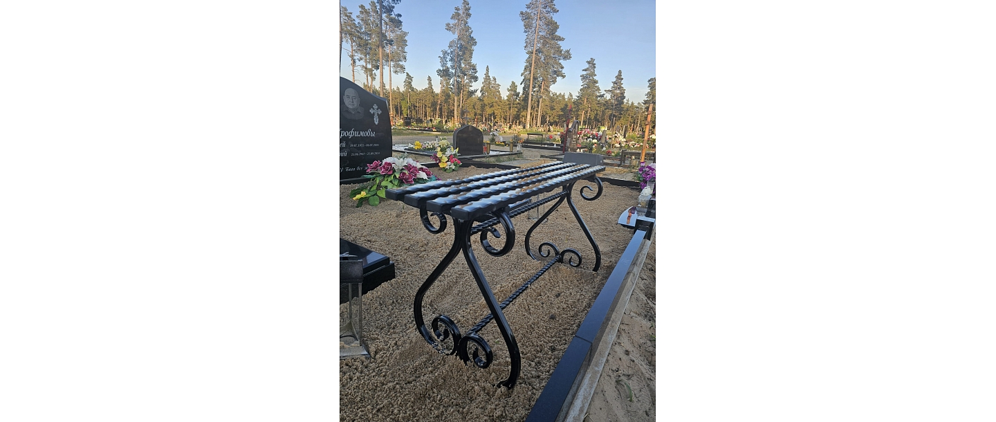 Benches - granite, metal