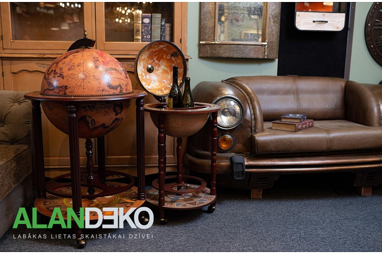 ALANDEKO bar globes bar accessories storage leather sofa