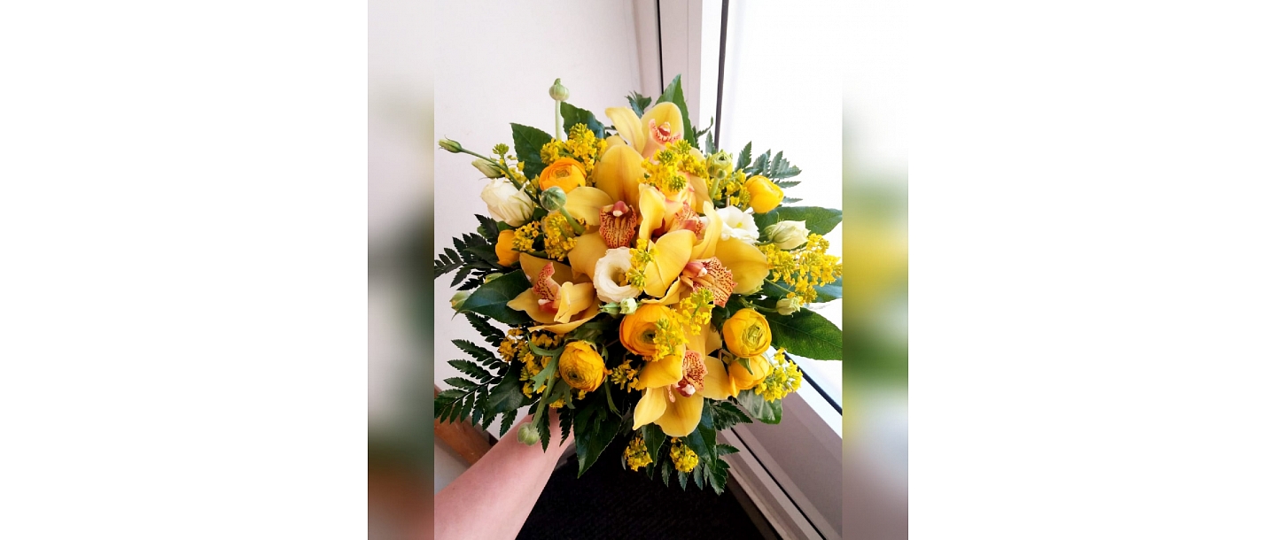 Bouquets of flowers in Bauska