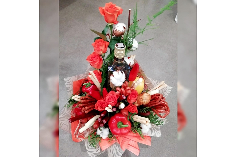 Flower bouquets in Kuldiga