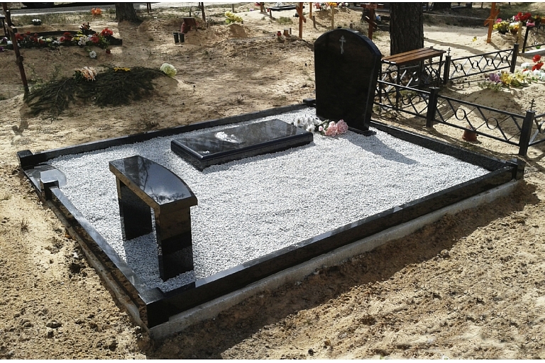 Tombstones, curbs, fences
