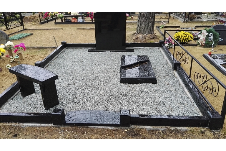 Tombstones, curbs, fences