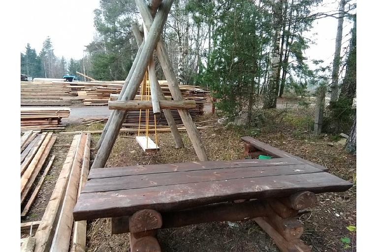 Wooden garden furniture
