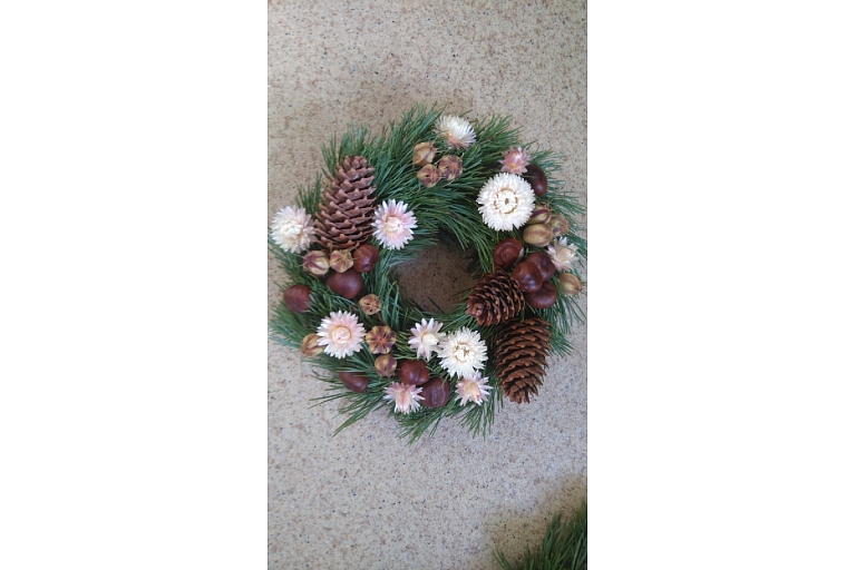 Wreaths, floristry. Flower shop in Baldone Meldra