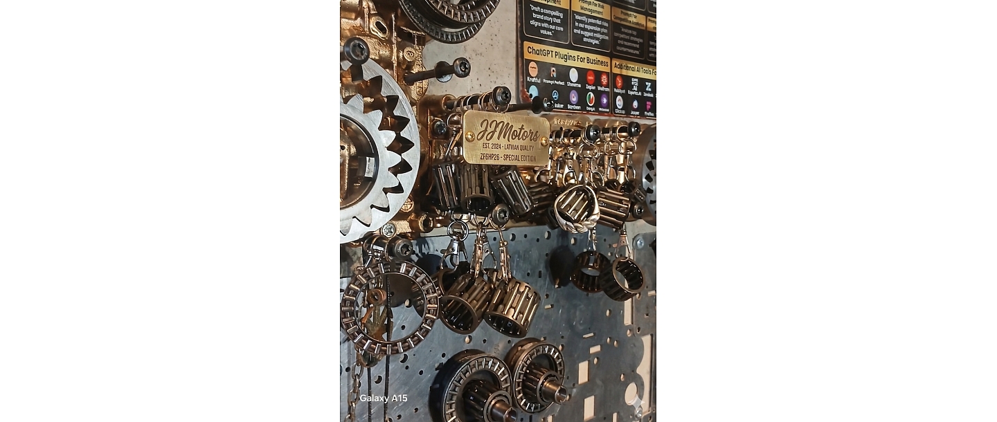 Interior decorations from transmission and car mechanical elements
