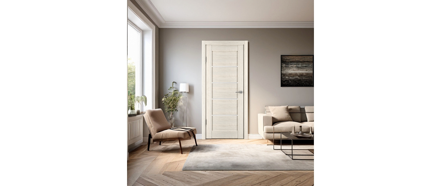 Horizontal-1, cappuccino, laminated interior doors